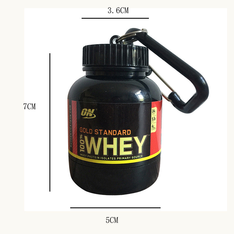 3-layer Protein Powder Storage Containers W/Carabiner - ADMA1321 -  IdeaStage Promotional Products