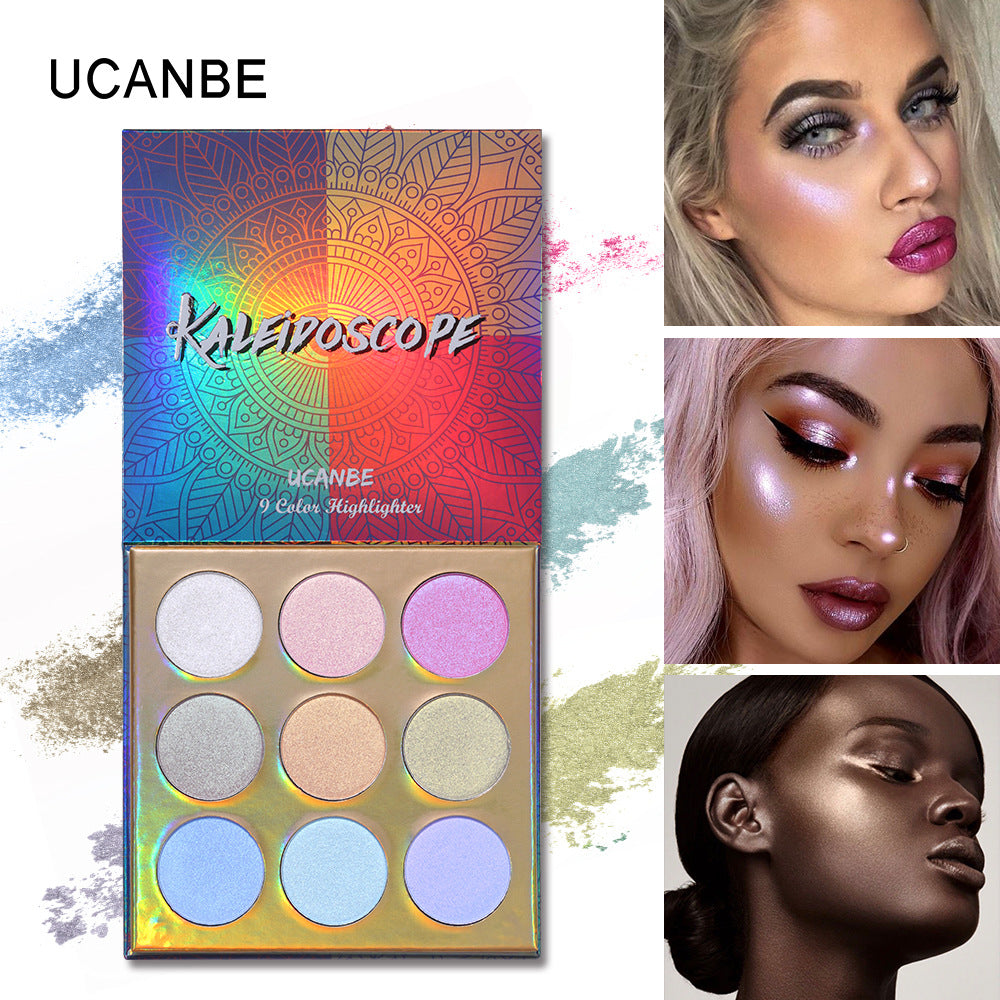 nine-color rainbow high disc eye shadow