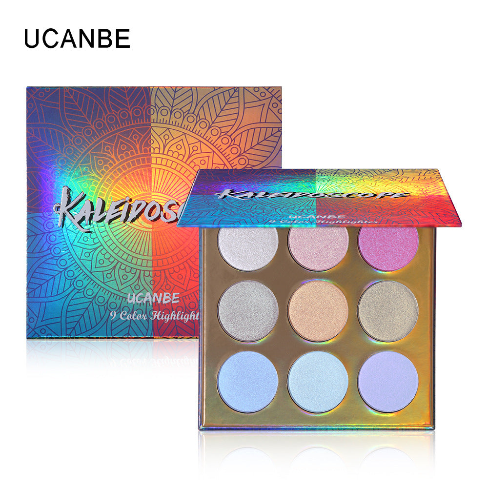 nine-color rainbow high disc eye shadow