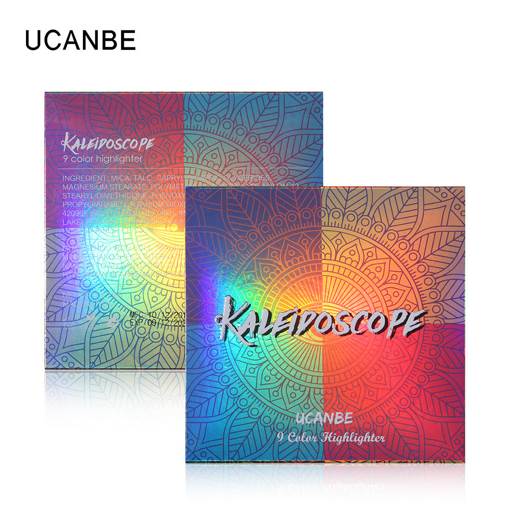 nine-color rainbow high disc eye shadow
