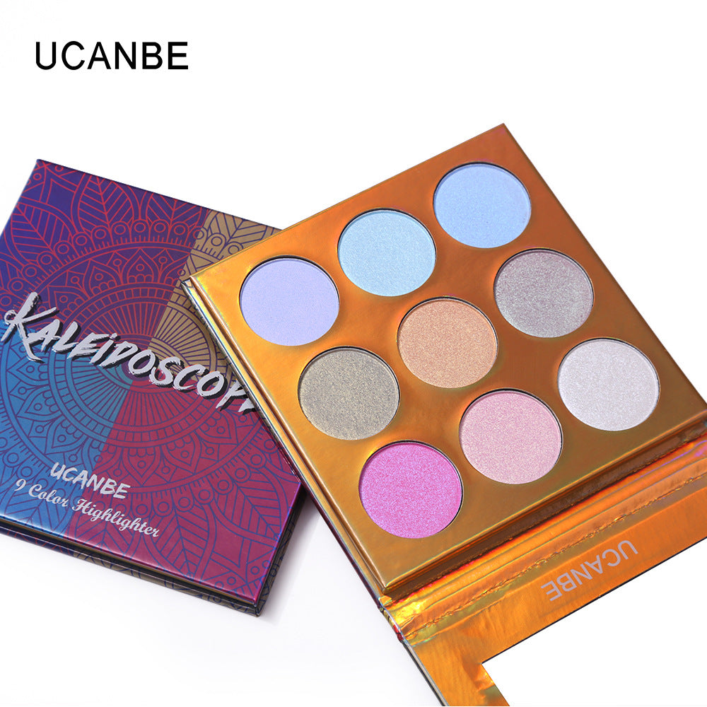 nine-color rainbow high disc eye shadow