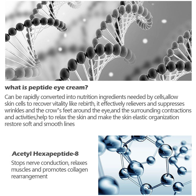 Natural Cream peptide eye cream reduces dark circles under the eyes and fine lines, lifts and hydrates