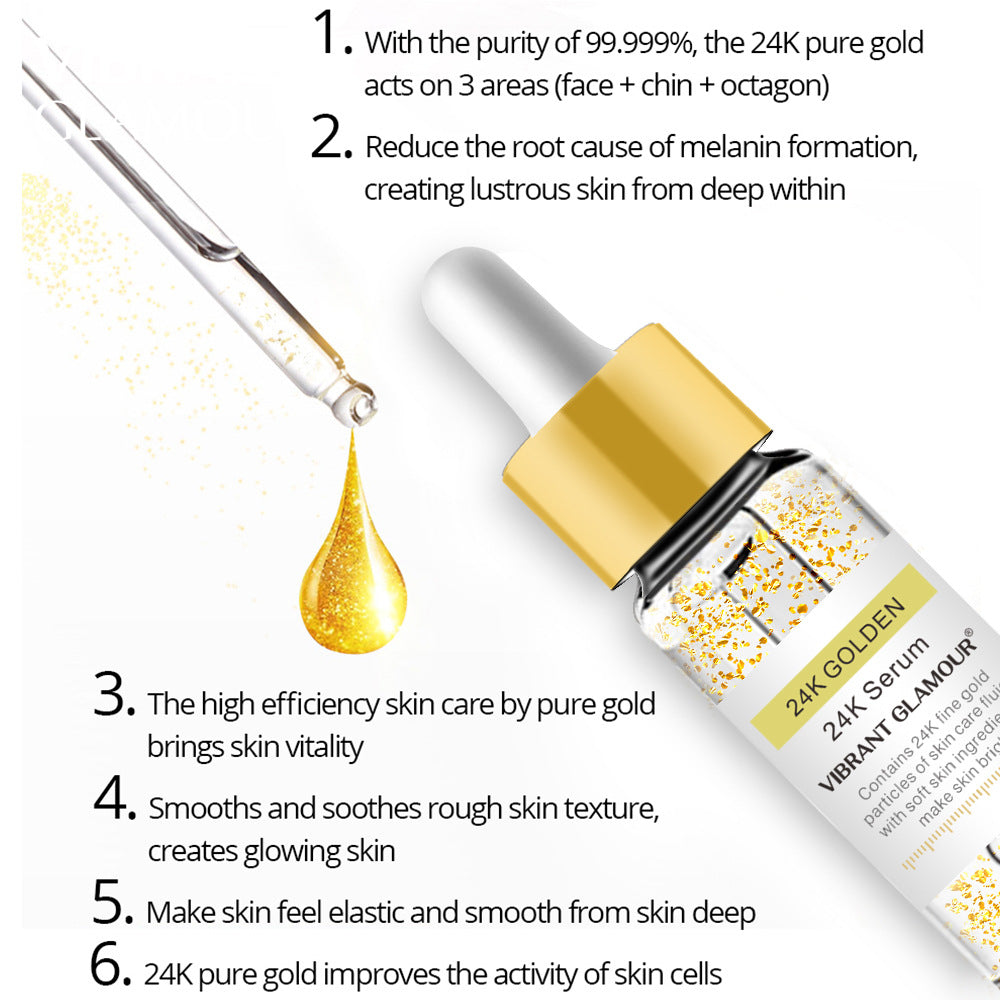 Vibrant Glamour Peptide Gold Foil Firming and Repairing Wrinkle Facial Serum VG-MB018