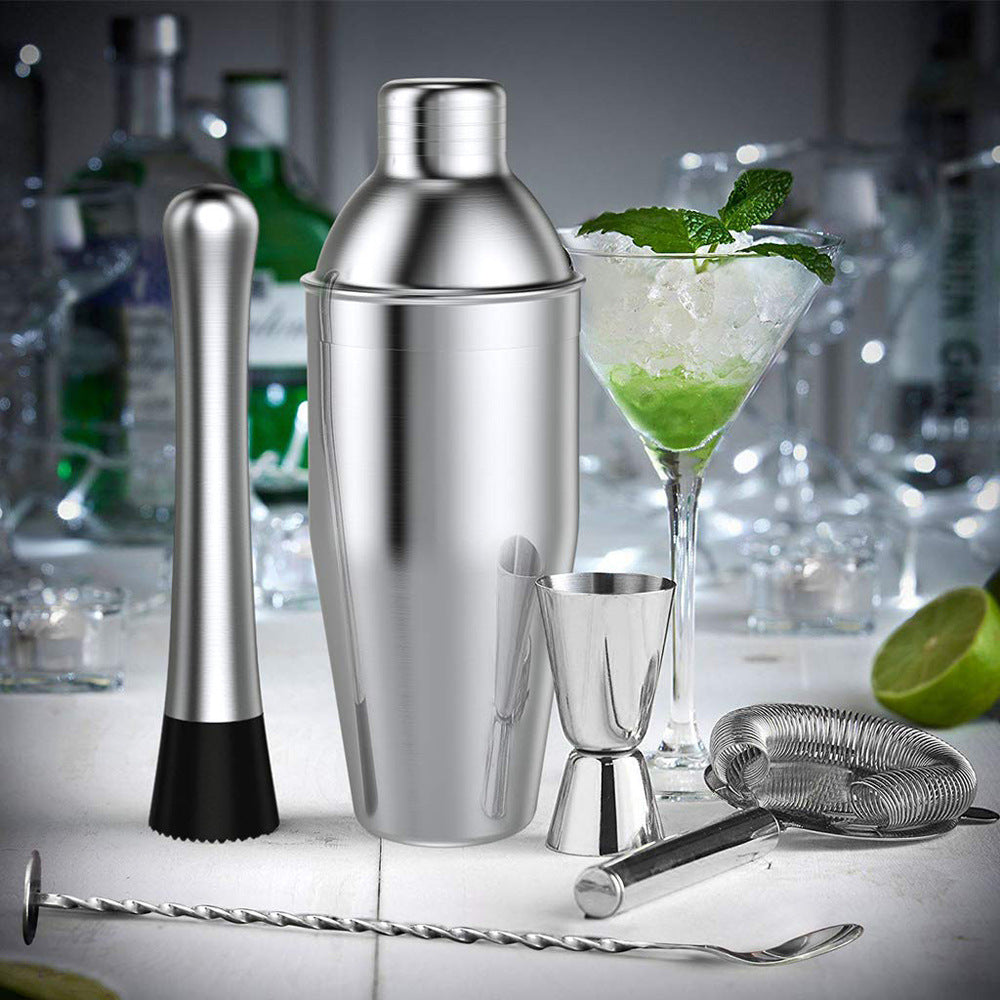 304 stainless steel cocktail shaker cocktail bartending tools 14-piece set CG817 cocktail drink portable