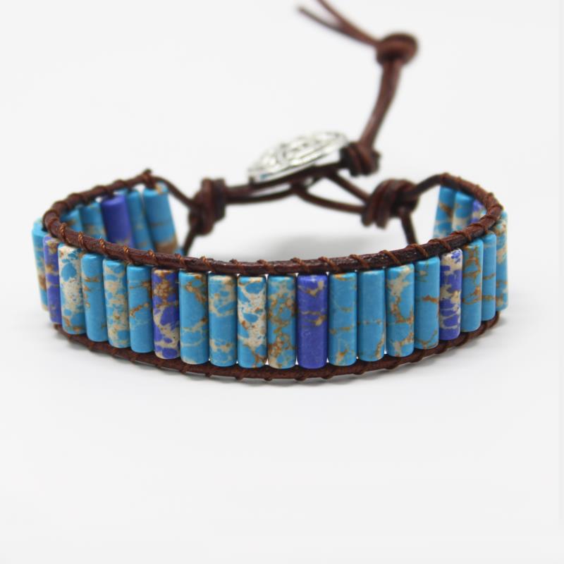 Natural Stone emperor stone bracelet hand-woven popular bohemian natural stone bracelet