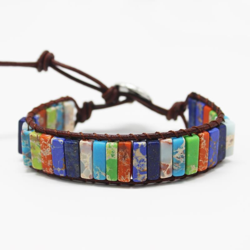 Natural Stone emperor stone bracelet hand-woven popular bohemian natural stone bracelet