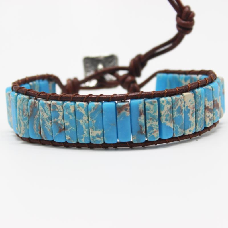 Natural Stone emperor stone bracelet hand-woven popular bohemian natural stone bracelet