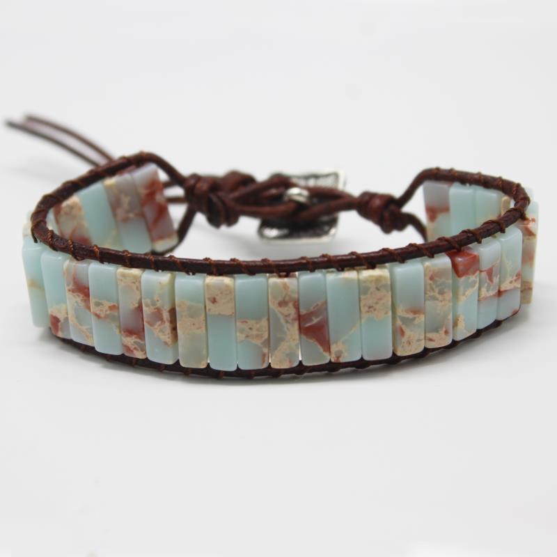 Natural Stone emperor stone bracelet hand-woven popular bohemian natural stone bracelet
