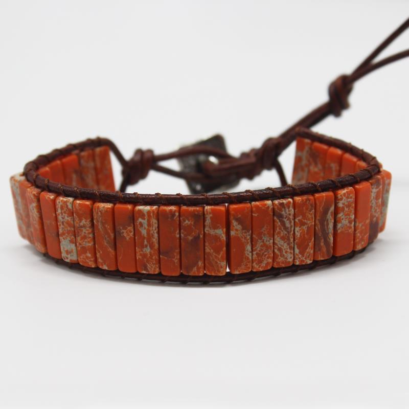 Natural Stone emperor stone bracelet hand-woven popular bohemian natural stone bracelet