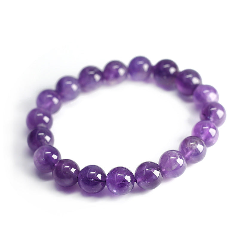 Natural Stone Amethyst Bracelet Fantasy Amethyst Bracelet Girlfriend Gift Jewelry 6mm 14mm