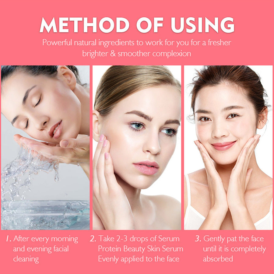 Natural VIBRANT GLAMOUR serum protein beauty skin facial essence brightens skin repair essence.