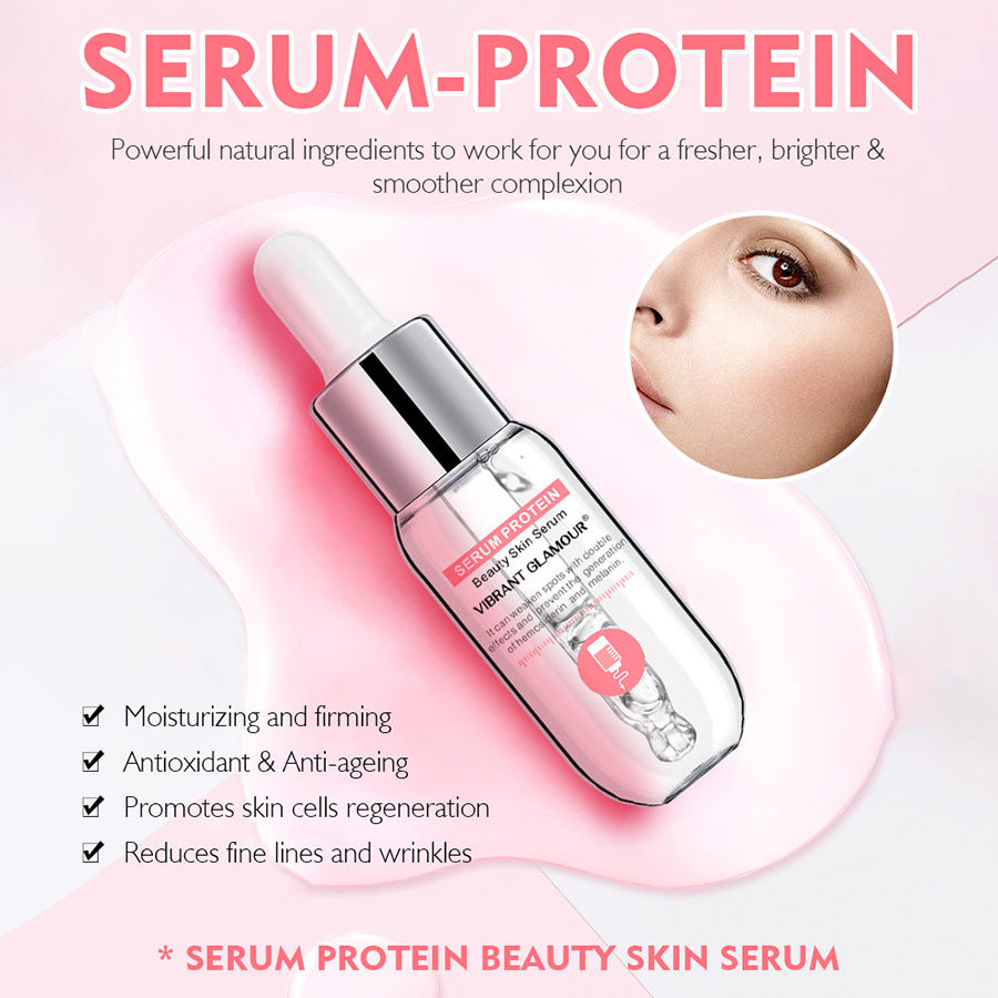 Natural VIBRANT GLAMOUR serum protein beauty skin facial essence brightens skin repair essence.