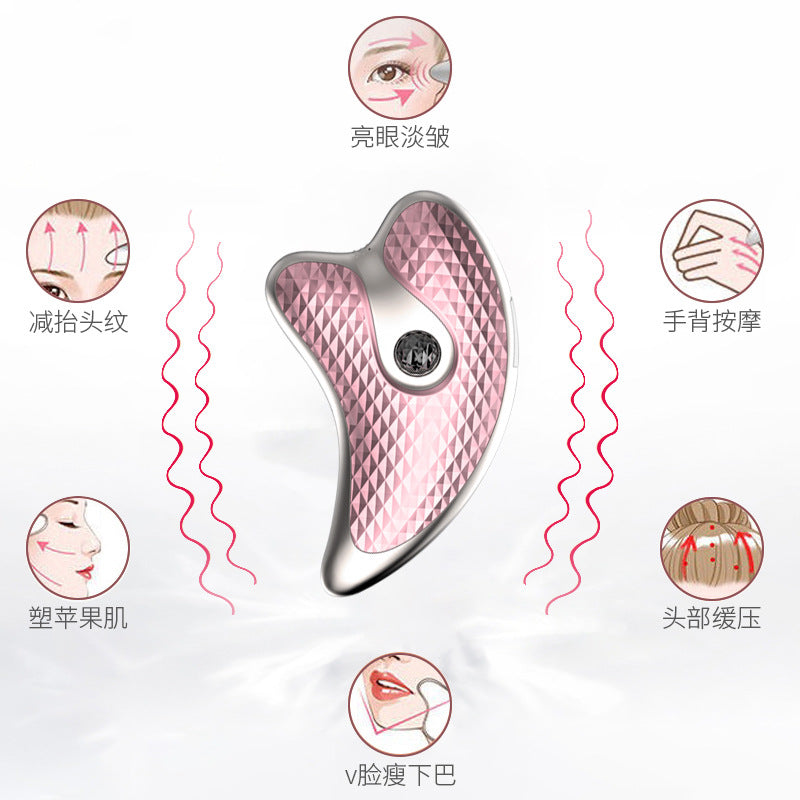 Facial massager lifting beauty instrument v face electric massager vibrating scraping board facial electric scraping device