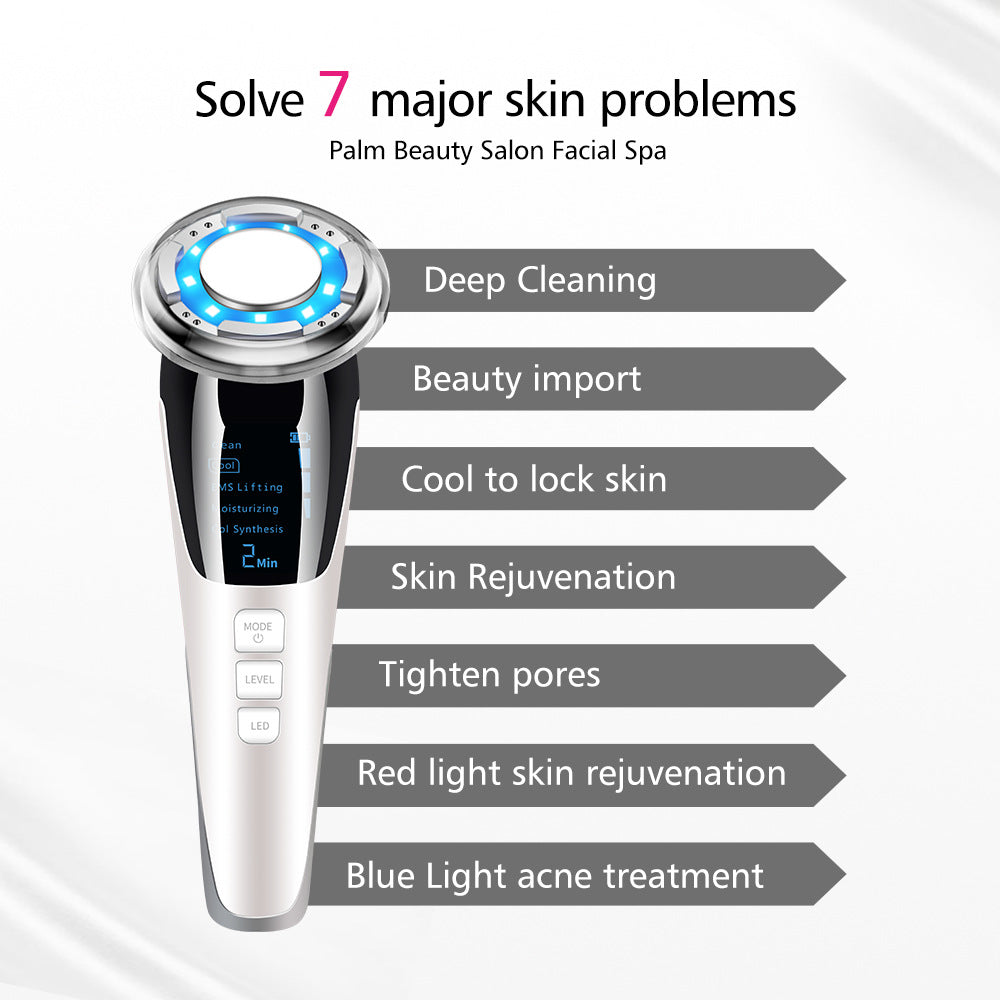 Electrical EMS hot and cold photon introduction instrument HailiCare color light skin rejuvenation beauty instrument facial massage instrument