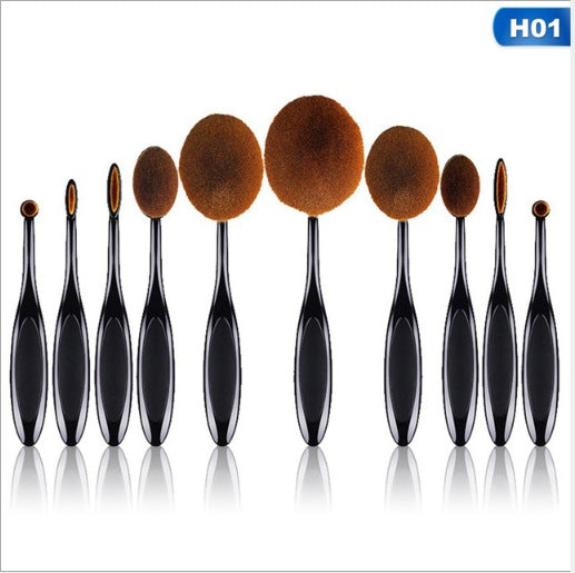 5-piece and 10 pcs toothbrush type makeup brush makeup brush beauty tool cosmetic brush beginner