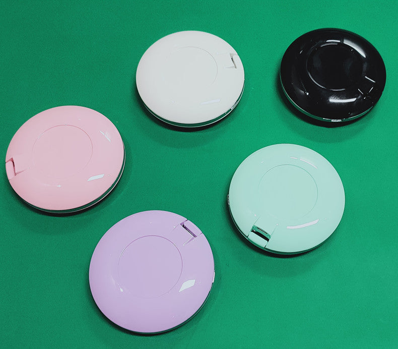 LED makeup mirror luminous charging donut mirror round handheld portable makeup mirror led