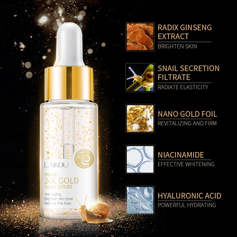 Skin Care Gold Foil Snail Essence 17ml Moisturizing Skin Care Products English Packaging