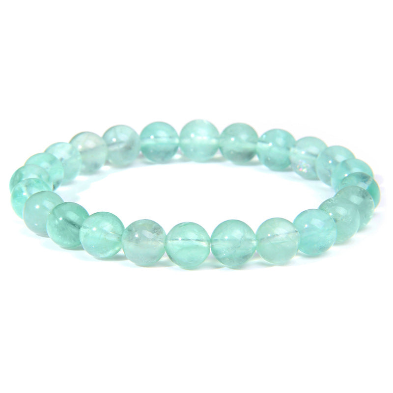 Natural Stone explosion models 8mm natural stone bead bracelet male white turquoise elastic bracelet