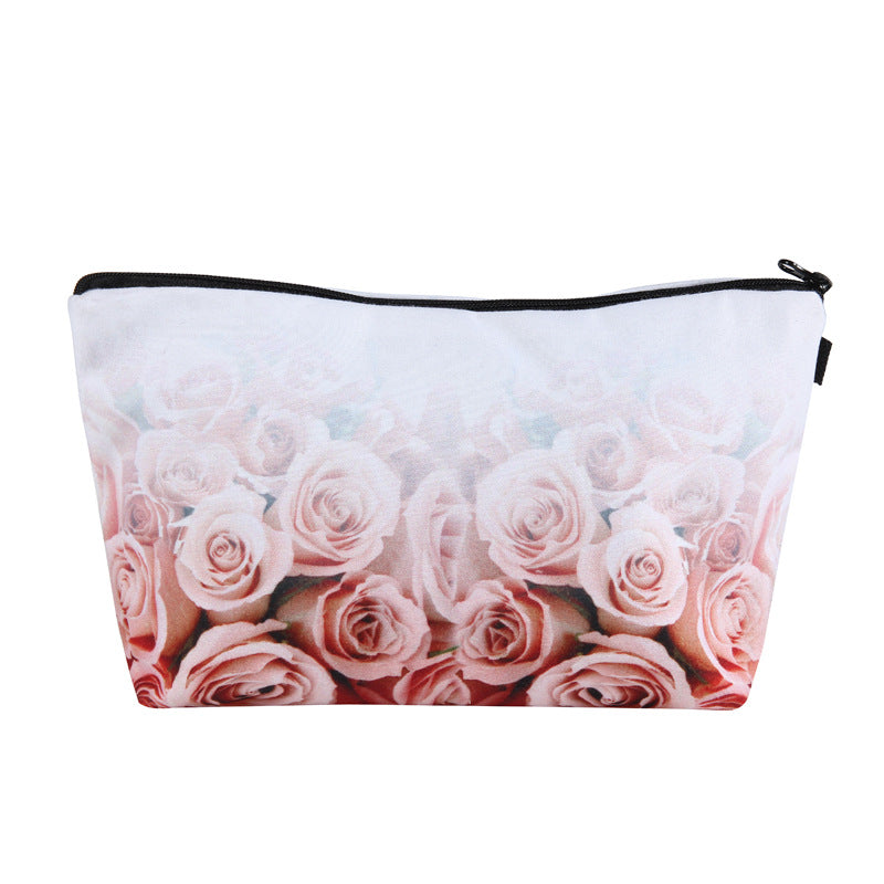Cosmetic bag 3D digital printing new flower Flower cosmetic bag ladies storage clutch