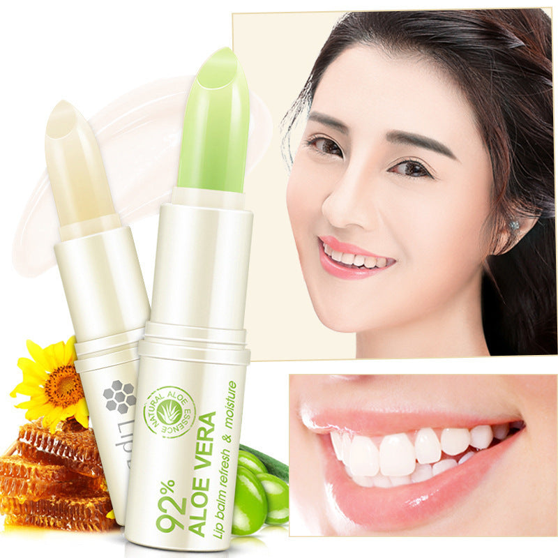 Natural Aloe Moisturizing Lip Balm Colorless Refine repair lip wrinkles For Winter Lip Care