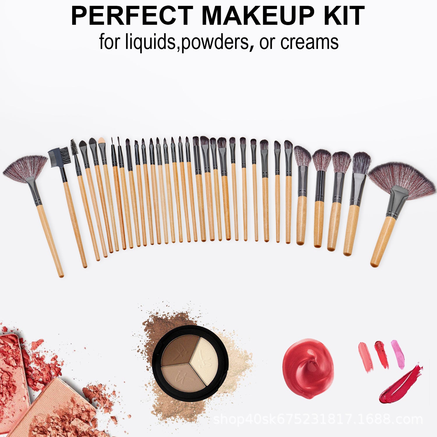 32 new explosion models makeup brush set with PU bag multi-function universal makeup tools