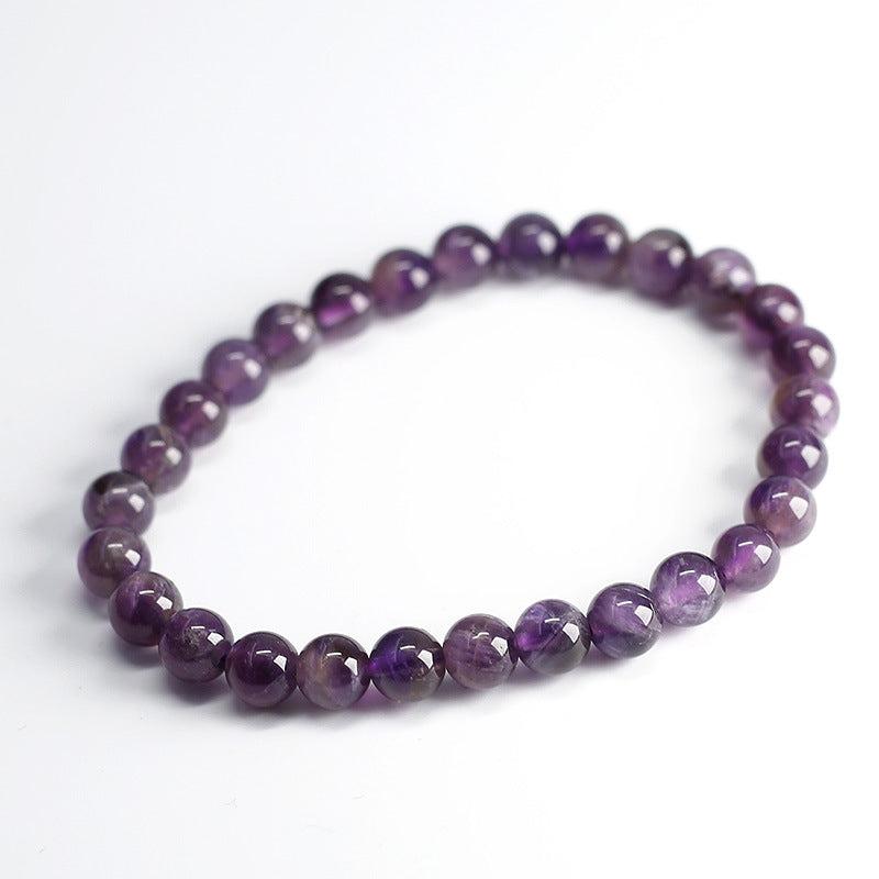 Natural Stone Amethyst Bracelet Fantasy Amethyst Bracelet Girlfriend Gift Jewelry 6mm 14mm