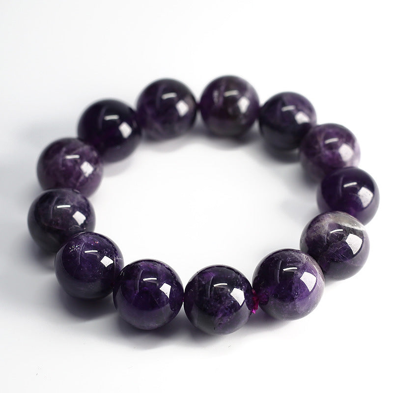 Natural Stone Amethyst Bracelet Fantasy Amethyst Bracelet Girlfriend Gift Jewelry 6mm 14mm