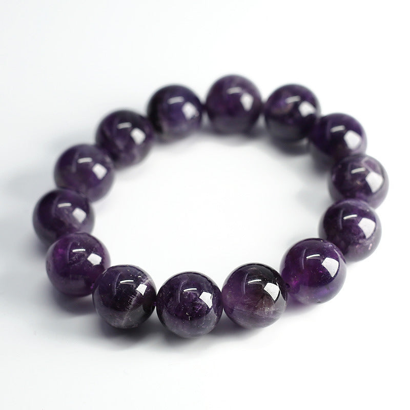 Natural Stone Amethyst Bracelet Fantasy Amethyst Bracelet Girlfriend Gift Jewelry 6mm 14mm