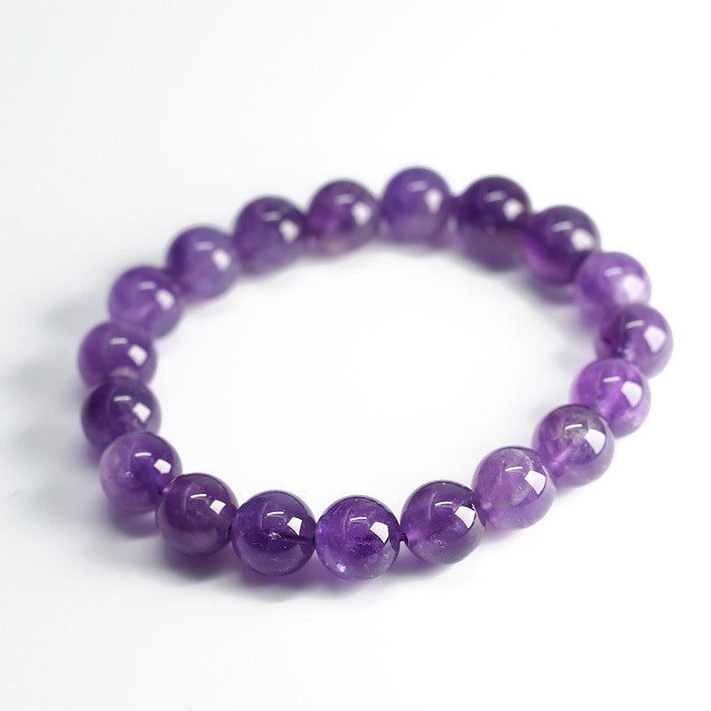 Natural Stone Amethyst Bracelet Fantasy Amethyst Bracelet Girlfriend Gift Jewelry 6mm 14mm