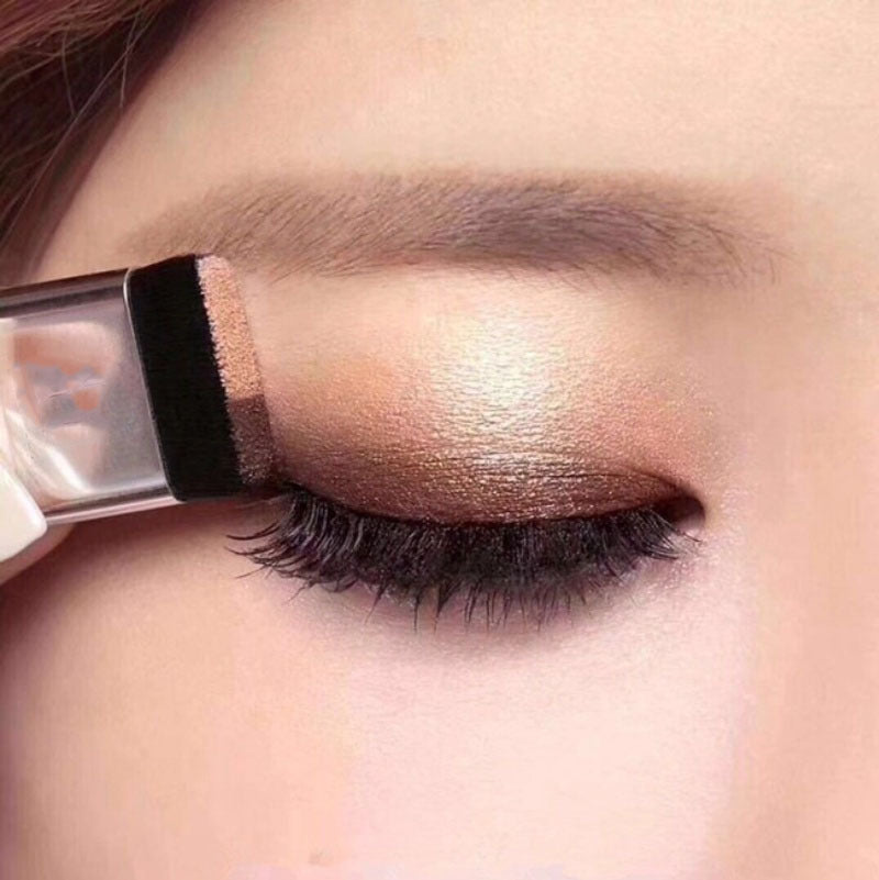 Lazy two-color gradient pearlescent eye shadow earth color non-smudge waterproof eye shadow new product explosion
