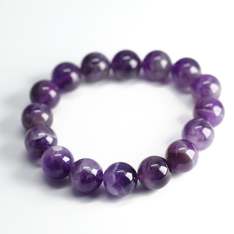 Natural Stone Amethyst Bracelet Fantasy Amethyst Bracelet Girlfriend Gift Jewelry 6mm 14mm