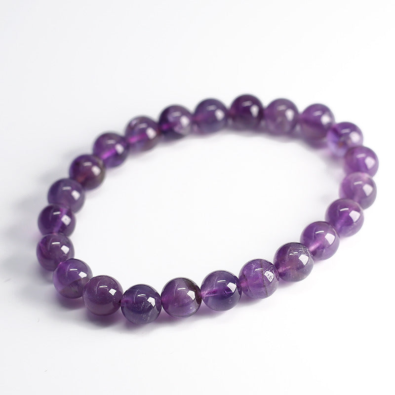 Natural Stone Amethyst Bracelet Fantasy Amethyst Bracelet Girlfriend Gift Jewelry 6mm 14mm