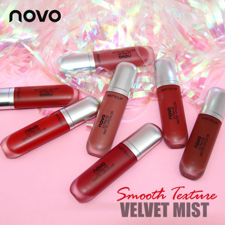 NOVO5234 Cream Ice Cream Velvet Lip Glaze Matte Student Model Moisturizing Lip Gloss Dye Lip Liquid