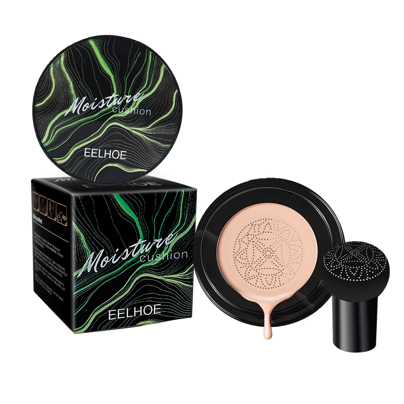 EELHOE Makeup Foundation BB Cream Mushroom Air Cushion Covers Facial Defects Natural Nude Makeup Foundation