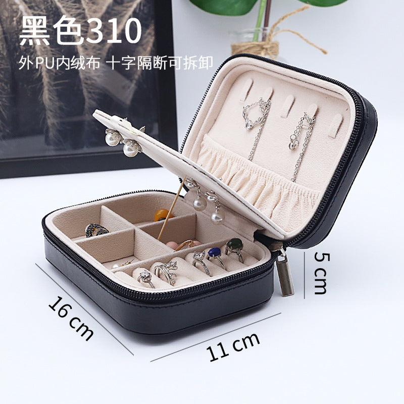 Storage Box Double Leather Jewelry Box Jewelry Storage Box Multifunctional Large Jewelry Box PU Necklace Jewelry Box DQ
