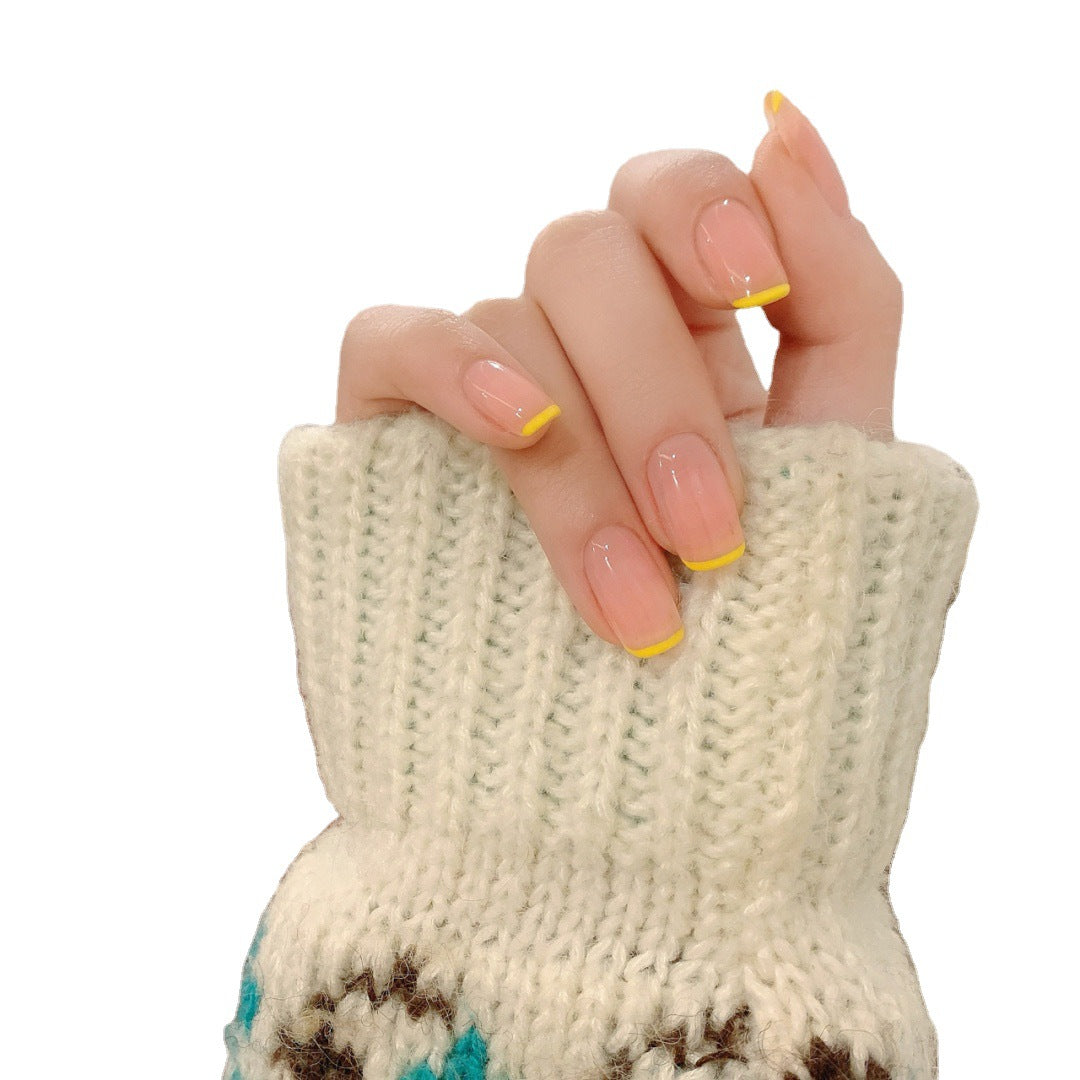Nail manicure pieces, removable French fake nails, wearable nail pieces, manicure nail patches