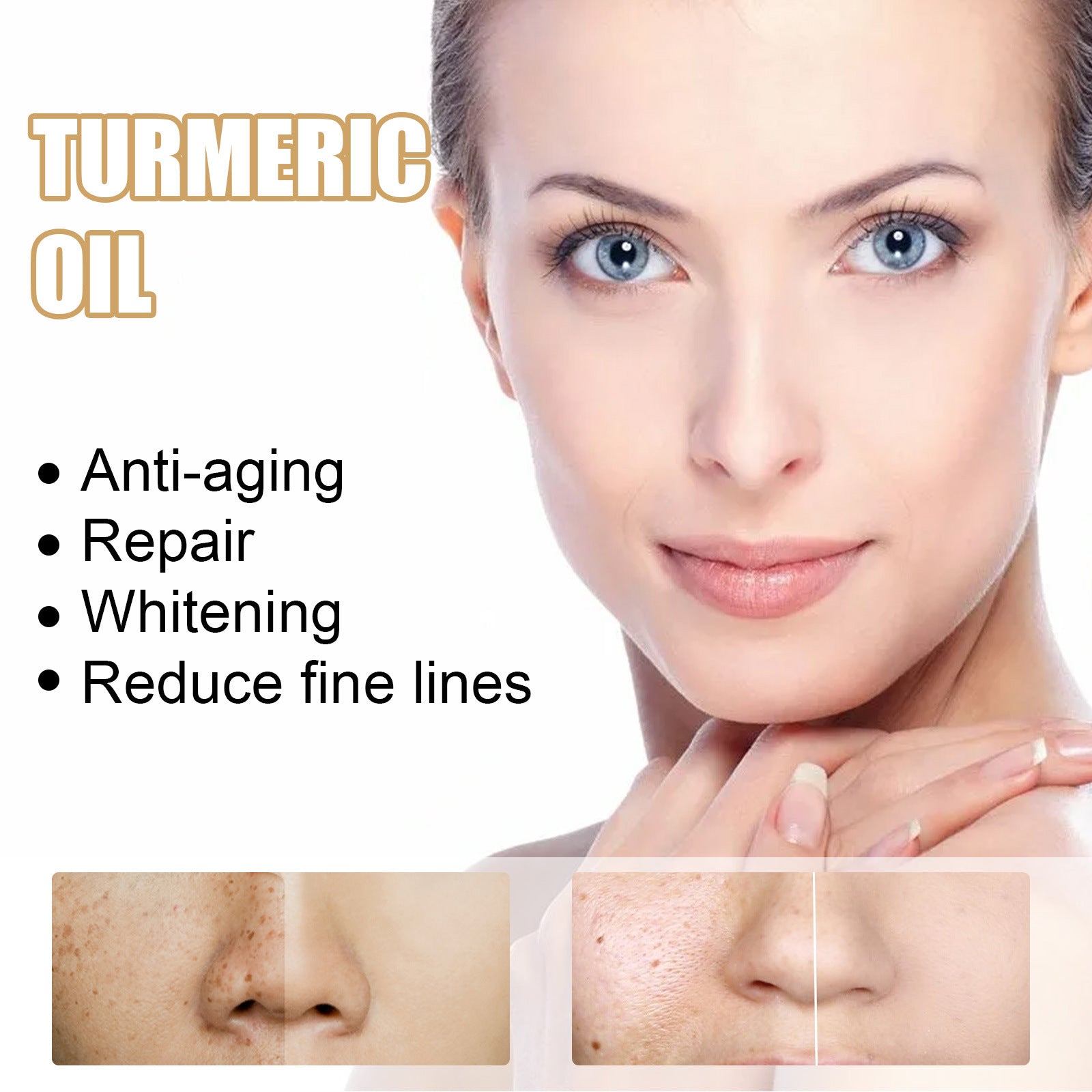 EELHOE Turmeric Dark Spot Correction Essence Facial Moisturizing Moisturizing Care Spot Improvement Skin Color Essence