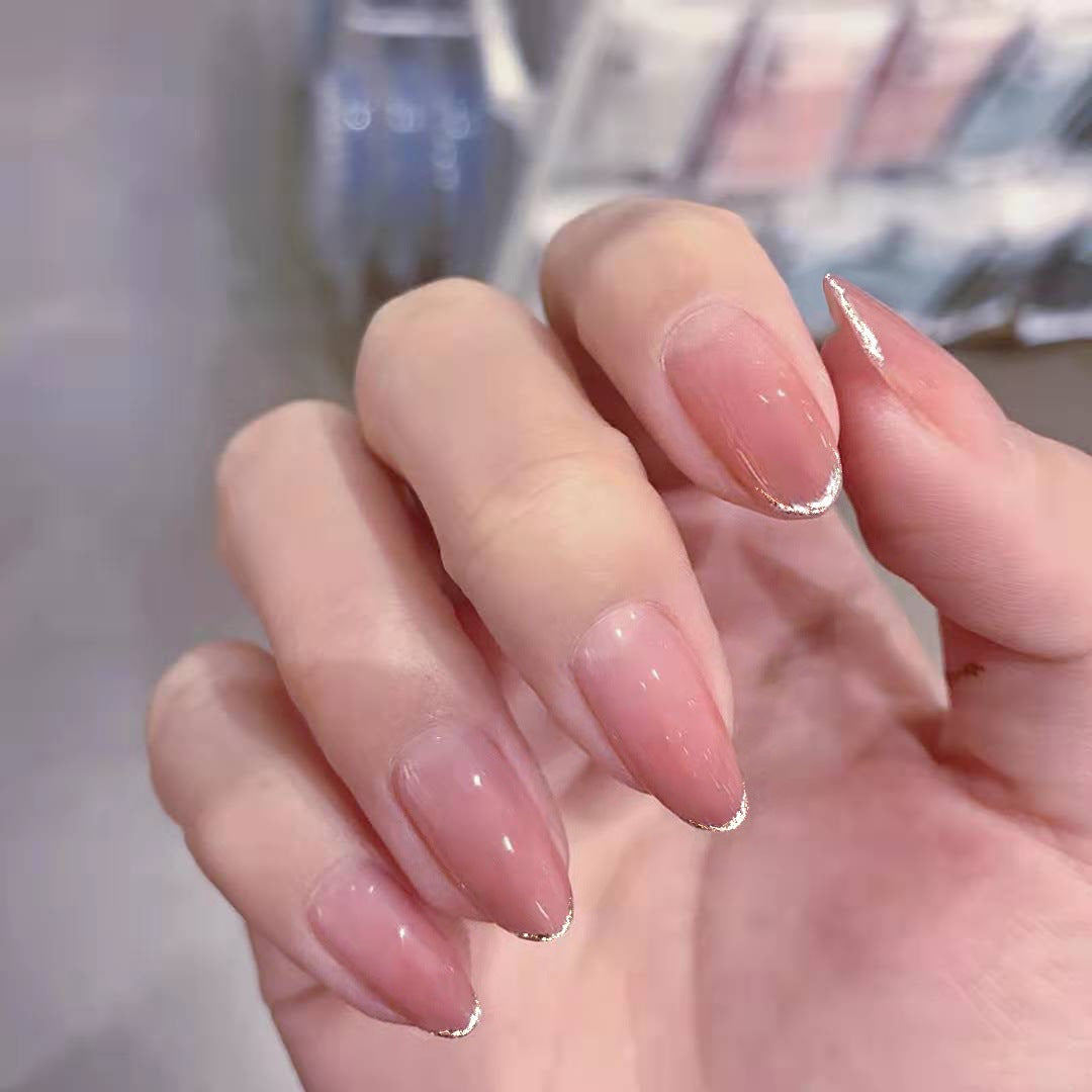 Nail manicure pieces, removable French fake nails, wearable nail pieces, manicure nail patches