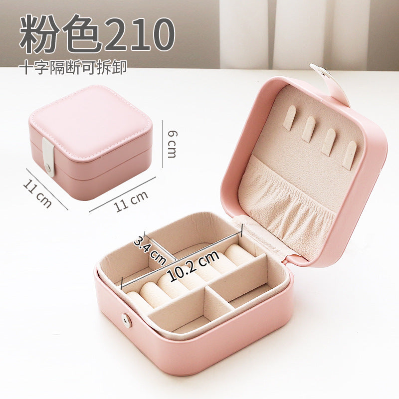 Storage Box Double Leather Jewelry Box Jewelry Storage Box Multifunctional Large Jewelry Box PU Necklace Jewelry Box DQ