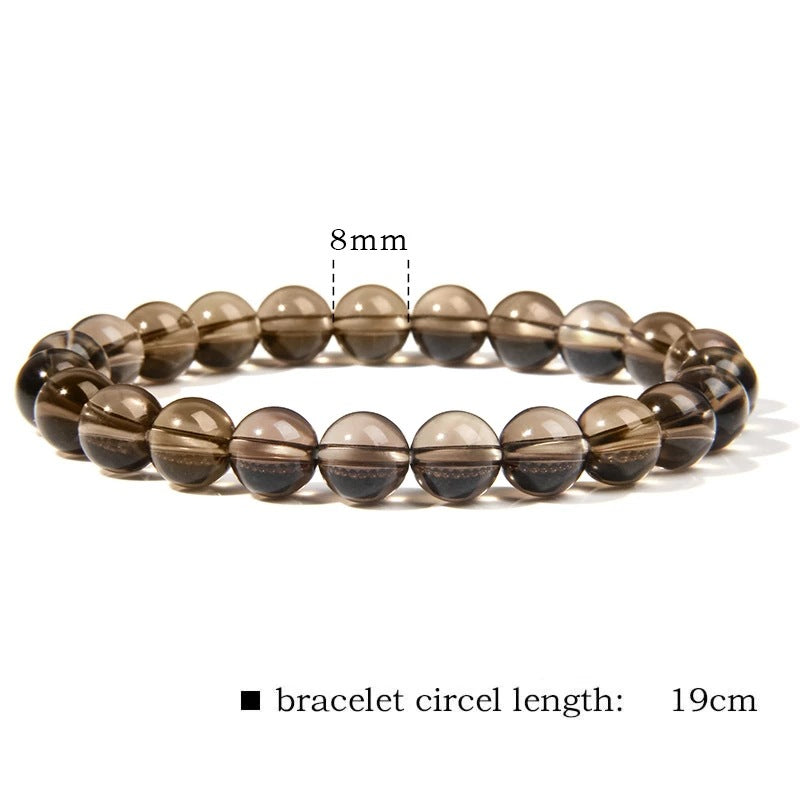 Natural Stone explosion models 8mm natural stone bead bracelet male white turquoise elastic bracelet