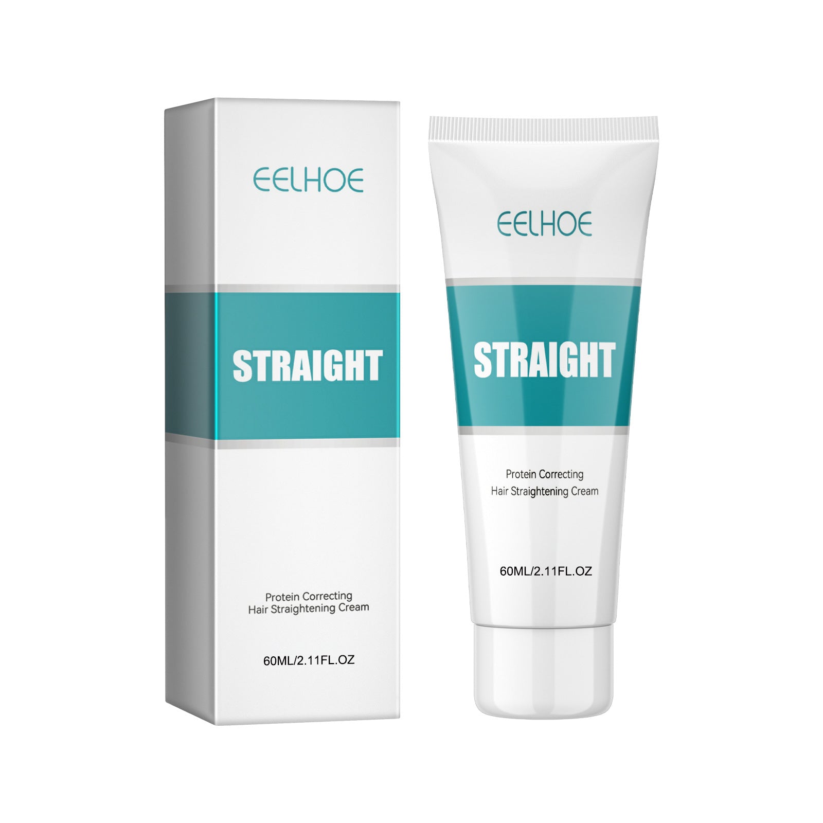 EELHOE Protein Correcting Hair Straightening Cream Smoothes Frizz and Split Ends Repairs Damaged Hair No-Stretch Straightening Care Cream