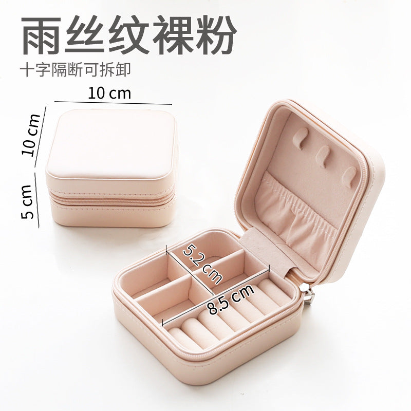 Storage Box Double Leather Jewelry Box Jewelry Storage Box Multifunctional Large Jewelry Box PU Necklace Jewelry Box DQ