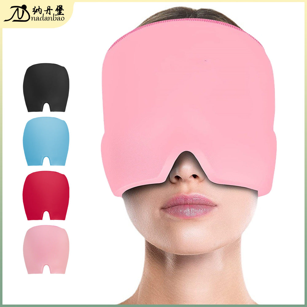 No smell gel hot and cold compress eye mask migraine relief physiotherapy soothing cold compress head cover eye mask