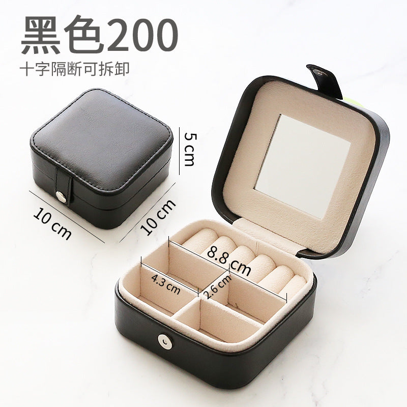Storage Box Double Leather Jewelry Box Jewelry Storage Box Multifunctional Large Jewelry Box PU Necklace Jewelry Box DQ