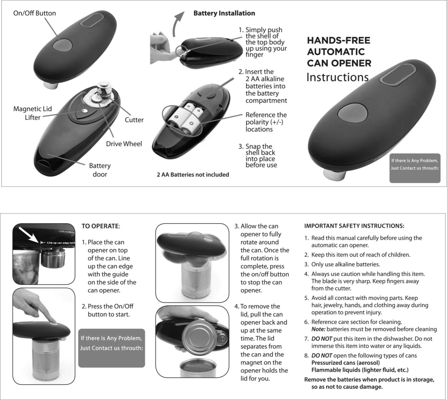 Electric can opener automatic bottle opener can opener Kitchen electric gadgets Electric opener