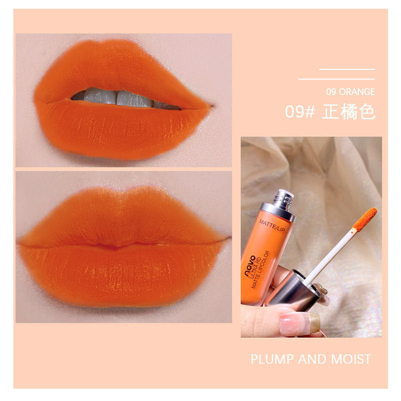 NOVO5234 Cream Ice Cream Velvet Lip Glaze Matte Student Model Moisturizing Lip Gloss Dye Lip Liquid