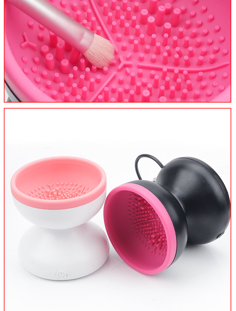 Beauty tools makeup brush electric cleaner USB box rechargeable automatic scrubber portable