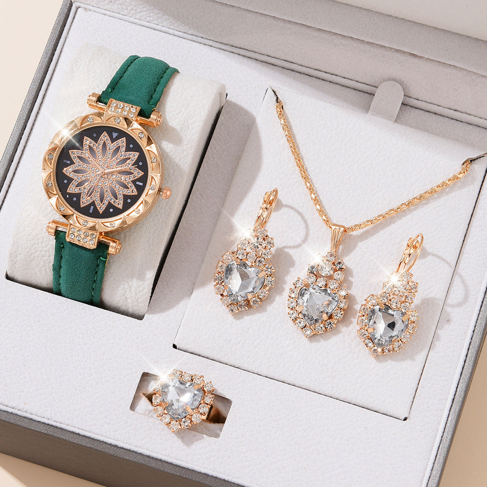 Jewelry Watch Bracelet Set Hot Selling Women's Watch Fashion Women's Watch Gift Versatile Quartz Watch