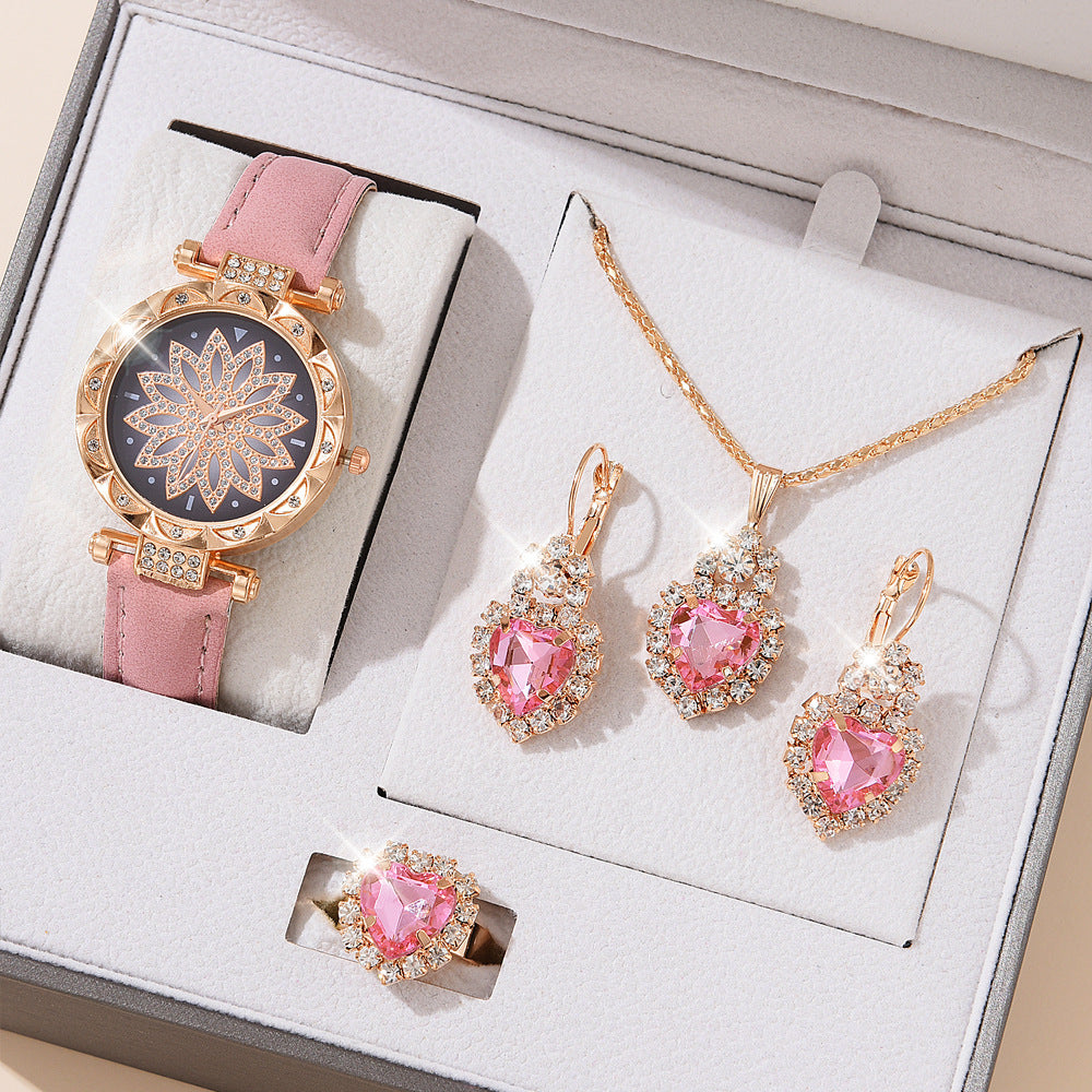 Jewelry Watch Bracelet Set Hot Selling Women's Watch Fashion Women's Watch Gift Versatile Quartz Watch