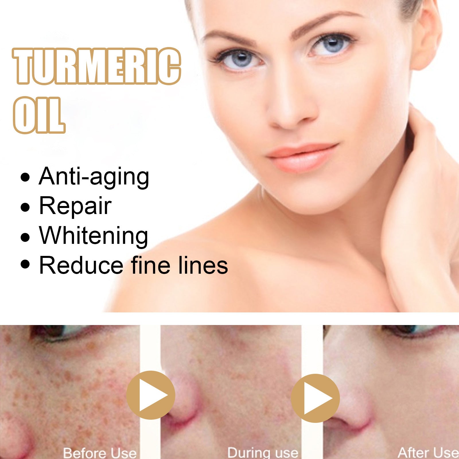 EELHOE Turmeric Dark Spot Correction Essence Facial Moisturizing Moisturizing Care Spot Improvement Skin Color Essence